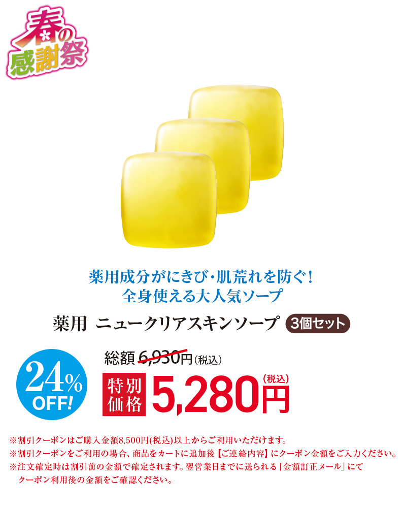 薬用 ニュークリアスキンソープ 3個セット